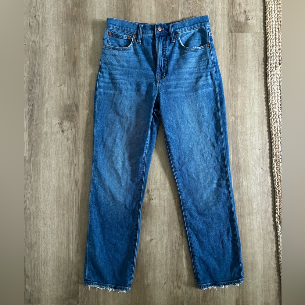 Madewell Perfect Vintage Cropped Jeans in Medium Blue Sz 28